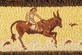 Detail of mosaic on Corn Palace, roadside attraction in West Mitchell, SD