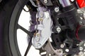 Detail Motorcycle brake disc and front wheel