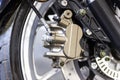 Detail Motorcycle brake disc is part of the motorcycle