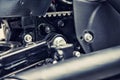 Detail of motorcycle engine Royalty Free Stock Photo