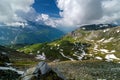 Detail of mountain landscape. Beautiful spring view at Grossglockner High Alpine.