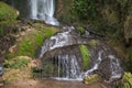 Detail of mountain waterfall near Foligno in the Altolina park Royalty Free Stock Photo