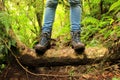 Detail of muddy boots in the highlands close to Boquete village, Panama.