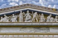 Detail of the facade of the main building of the Academy of Athens Royalty Free Stock Photo