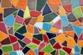 Detail of a multicolored glass mosaic Royalty Free Stock Photo