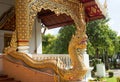 Details of a Naga Snake in one Temple in Chiang Mai Thailand