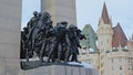 Detail of the National war memorial, Ottawa, Canada Royalty Free Stock Photo
