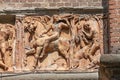 A terracotta bas-relief, Monza Gardens of the Royal Villa.