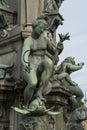 Detail of the Neptune Fountain in Frederiksborg Castle in Hillerod, Denmark Royalty Free Stock Photo