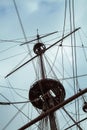 Detail of Neptune Galleon, used by R. Polansky for the movie Pirates Royalty Free Stock Photo