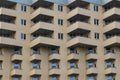 Detail of a new modern apartment building Royalty Free Stock Photo