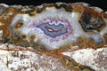 Detail of nice agate mineral background Royalty Free Stock Photo