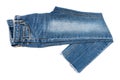 Detail of nice blue jeans Royalty Free Stock Photo