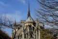 Notre Dame de paris Church cathedral, Photo image a Beautiful panoramic view of Paris Metropolitan City Royalty Free Stock Photo