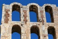 Detail of the Odeon of Herodes Atticus, Greece. Royalty Free Stock Photo