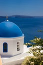 Detail of Oia church on Santorini. The Cyclades Royalty Free Stock Photo