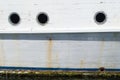 Detail of an old abandoned rusted ship