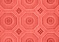 Detail of old abstract ceramic mosaic background. Coral color concept
