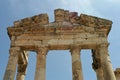 Detail of an old arch of the Colonnade in Apamea in Syria Royalty Free Stock Photo