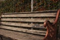 Detail of an old bench. Royalty Free Stock Photo