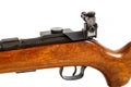 Detail of old bolt action rifle isolated Royalty Free Stock Photo
