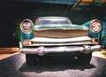 Detail of the old car in vintage image. Royalty Free Stock Photo