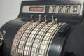 Detail of old cash register Royalty Free Stock Photo