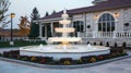 Detail of an old classic style stone fountain Royalty Free Stock Photo