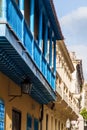 Detail of an old colonial buildings in Havana Viej Royalty Free Stock Photo