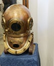 detail of old deep sea diver helmet Royalty Free Stock Photo