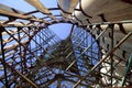 Detail of old deserted windmill structure