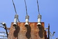 Detail of old electrical transformer