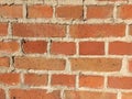 Detail of old exposed red brick wall Royalty Free Stock Photo