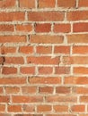 Detail of old exposed red brick wall Royalty Free Stock Photo
