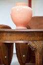Detail of a old fashionned rounded table Royalty Free Stock Photo