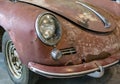 Detail of old German rusty car called