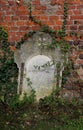 Detail of Old Gravestone Royalty Free Stock Photo