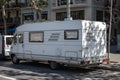 old Hymer Mobil 2.5 TDI motorhome parked in the street