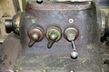 Detail Of The Old Lathe In The Manufacture Solution, The Joystick . Selective