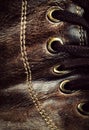 Detail of old leather shoe Royalty Free Stock Photo