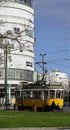 detail of a old lisbon tram Royalty Free Stock Photo