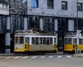 detail of a old lisbon tram Royalty Free Stock Photo