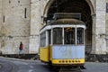 detail of a old lisbon tram Royalty Free Stock Photo