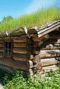 Detail of old log-cabin Royalty Free Stock Photo