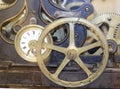 Detail of a old mechanical clock Royalty Free Stock Photo