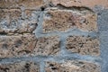 Detail of an old medieval wall, texture Royalty Free Stock Photo