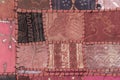 Detail old patchwork carpet, India. Close up Royalty Free Stock Photo