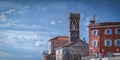 A detail of the old port town in Adriatic sea. Royalty Free Stock Photo