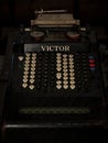 Detail of an old retro cash register Royalty Free Stock Photo