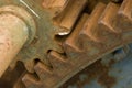 Detail of old rusty gears Royalty Free Stock Photo